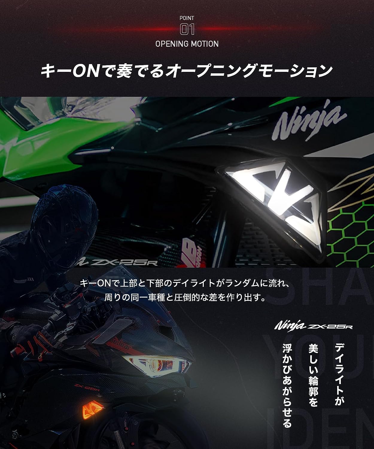Cyber LED KAWASAKI Ninja ZX-25R カスタムウィンカー / Ninja250 