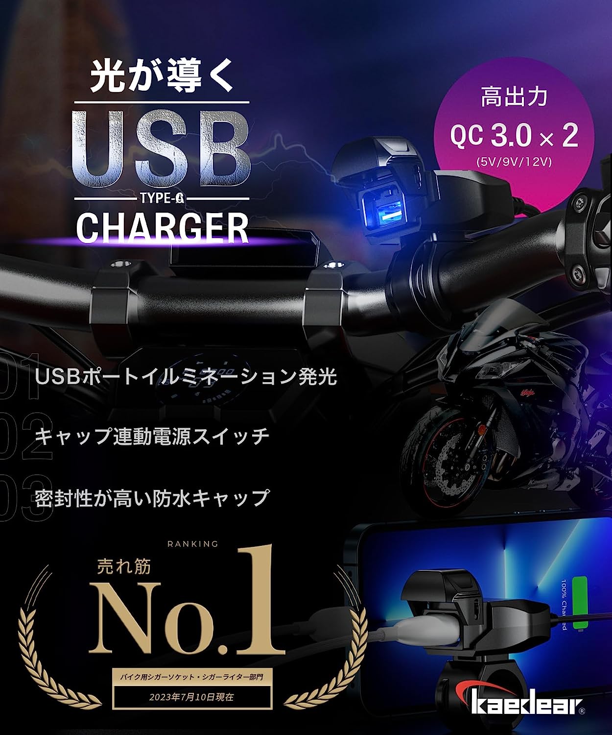 USB電源 – 株式会社Kaedear【カエディア公式】Yokohama Moto Accessory