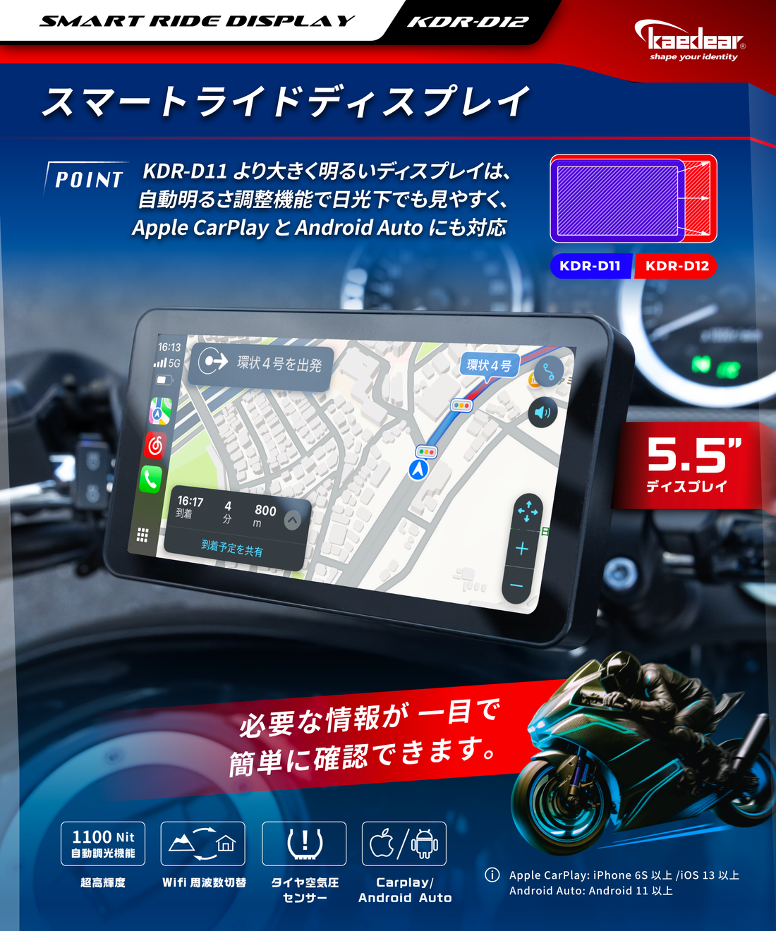 スマートライドディスプレイ KDR-D12 【業販】