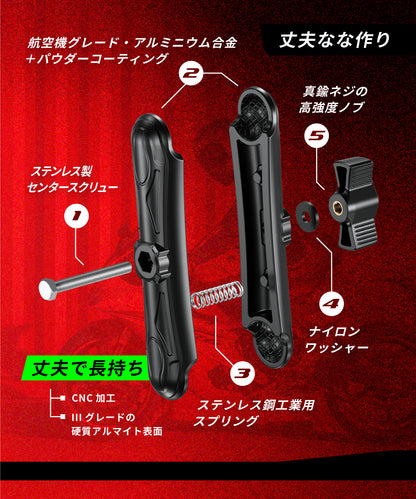 1インチボール用アルミ製中間マウント150mm KDR-J102