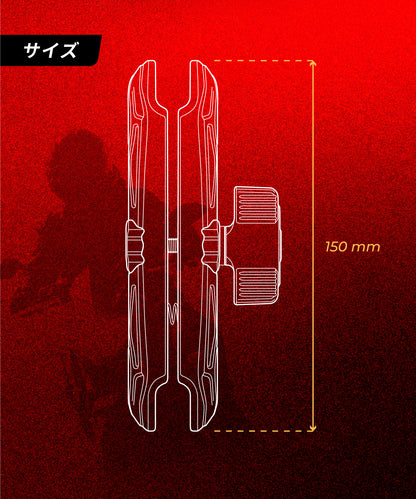 1インチボール用アルミ製中間マウント150mm KDR-J102